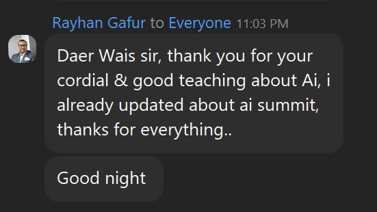 AI Summit Testimonial